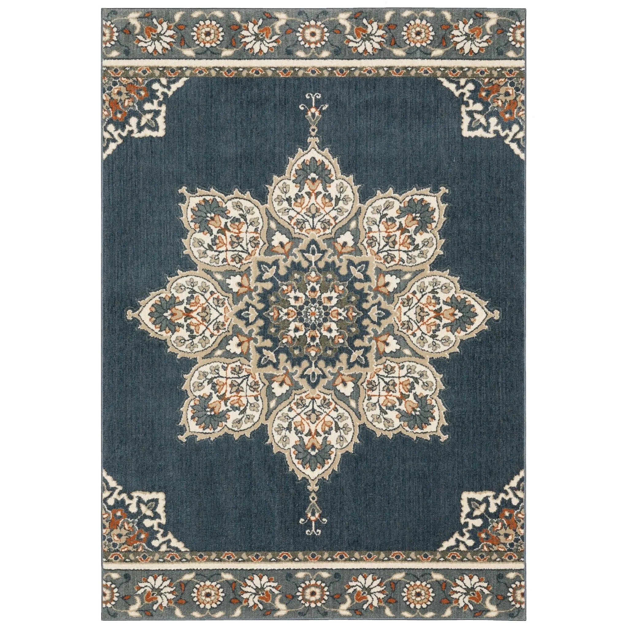 Fiona 5570X Blue/Beige Rug - Baconco