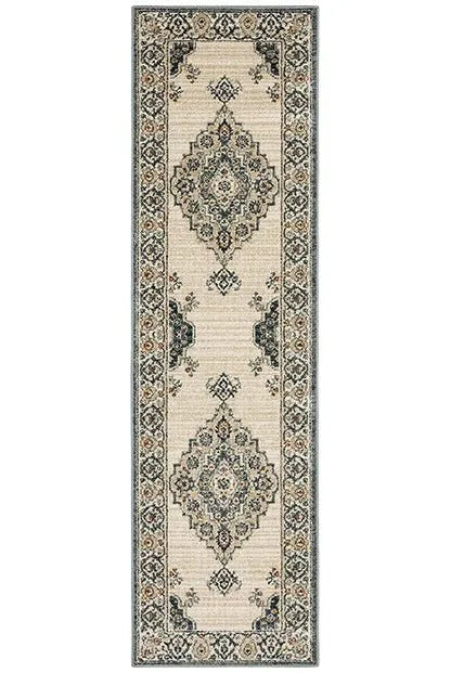 Fiona 8020W Beige/Blue Rug - Baconco