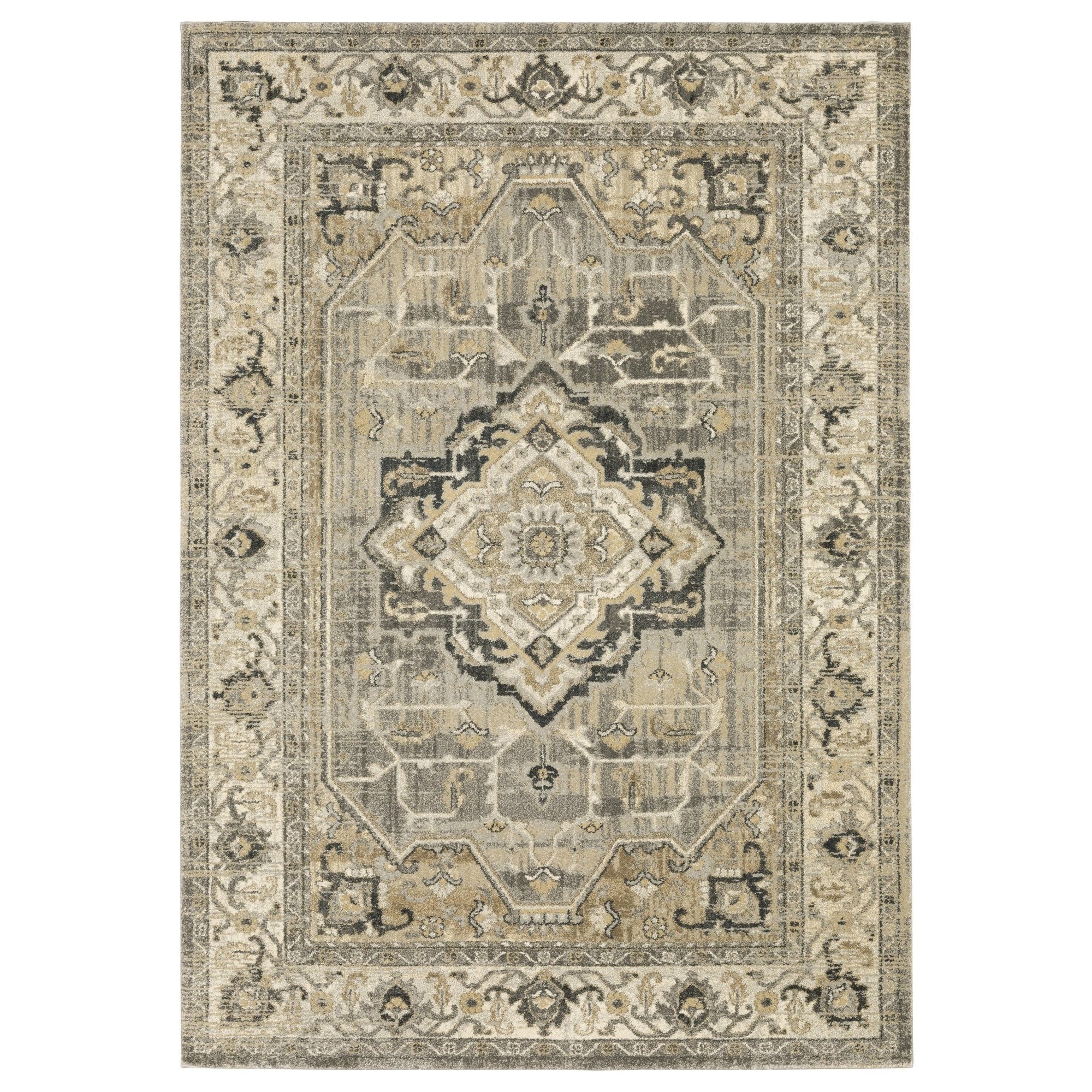 Florence 1805X Beige/Grey Rug - Baconco