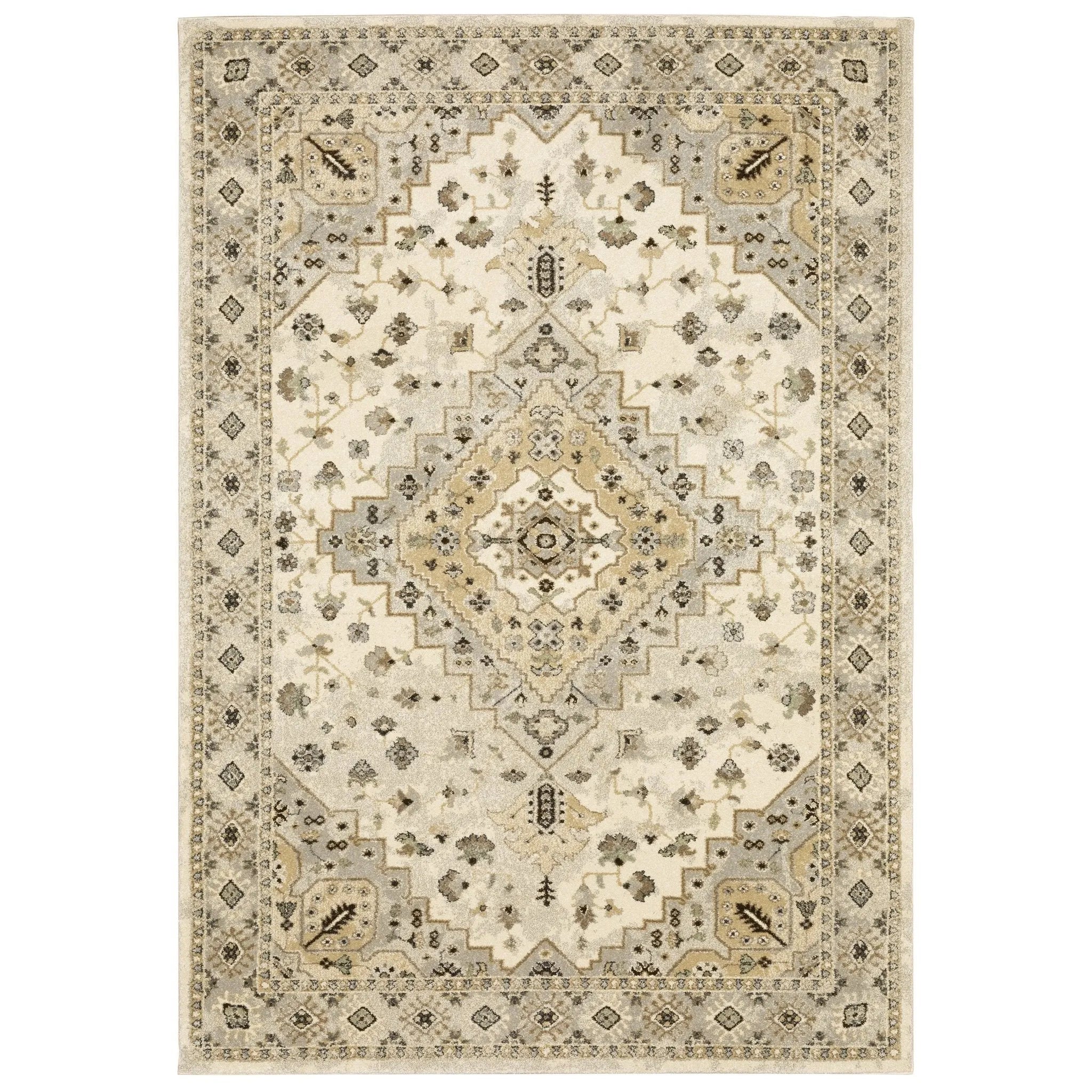 Florence 4332X Beige/Grey Rug - Baconco