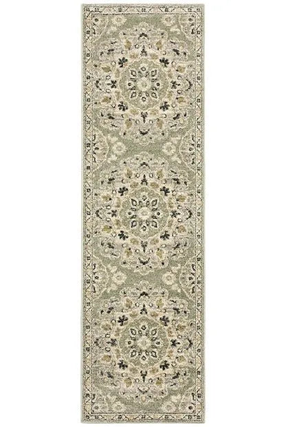 Florence 4334E Green/Ivory Rug - Baconco