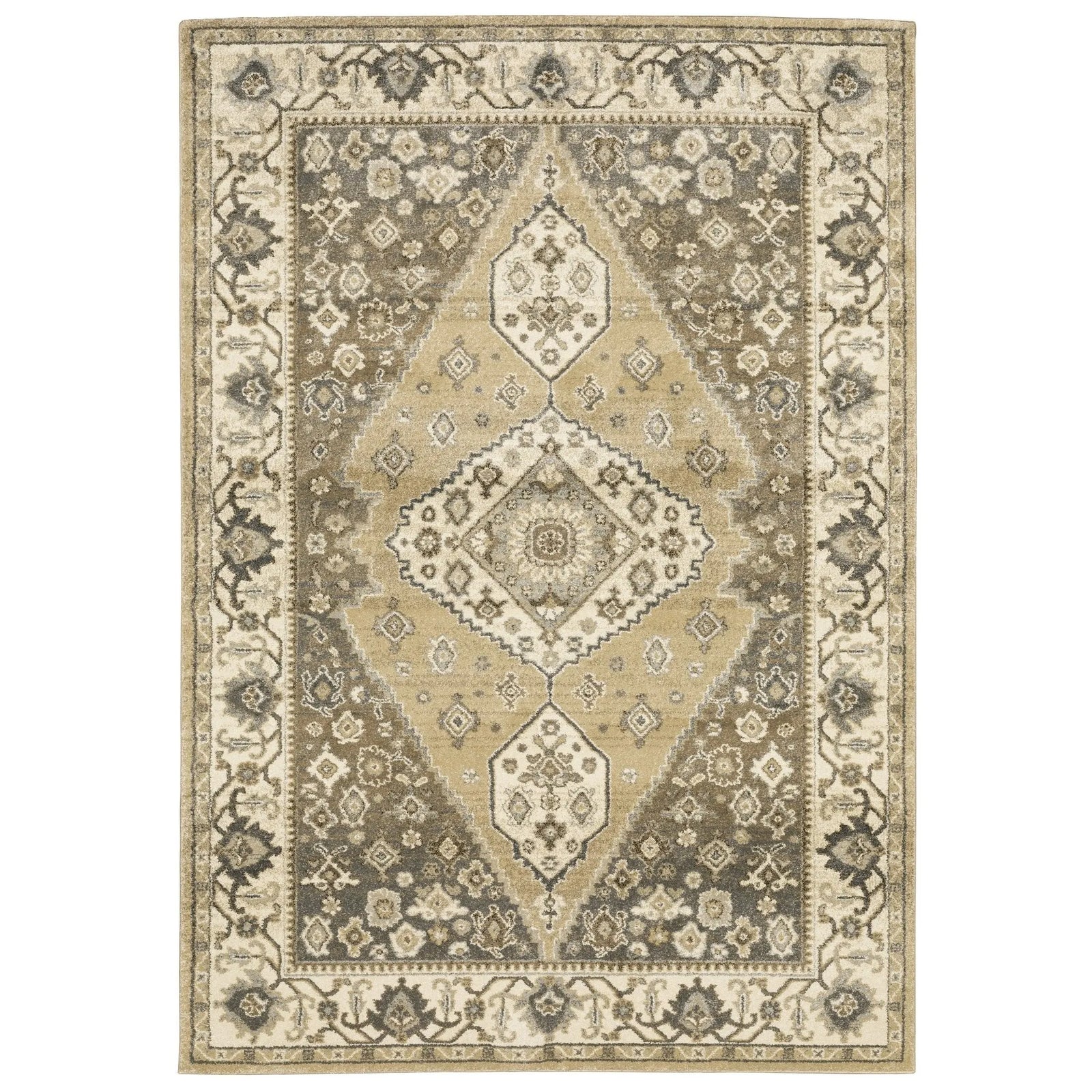 Florence 661I Beige/Grey Rug - Baconco