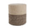 Folke FOL02 Cream/Brown Pouf - Baconco