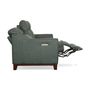 Forte Power Reclining Loveseat with Console and Power Headrests - Baconco