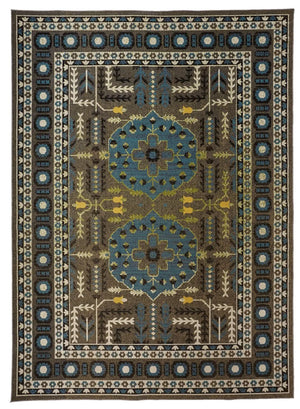 Foster 3754F Gray/Blue Rug - Baconco