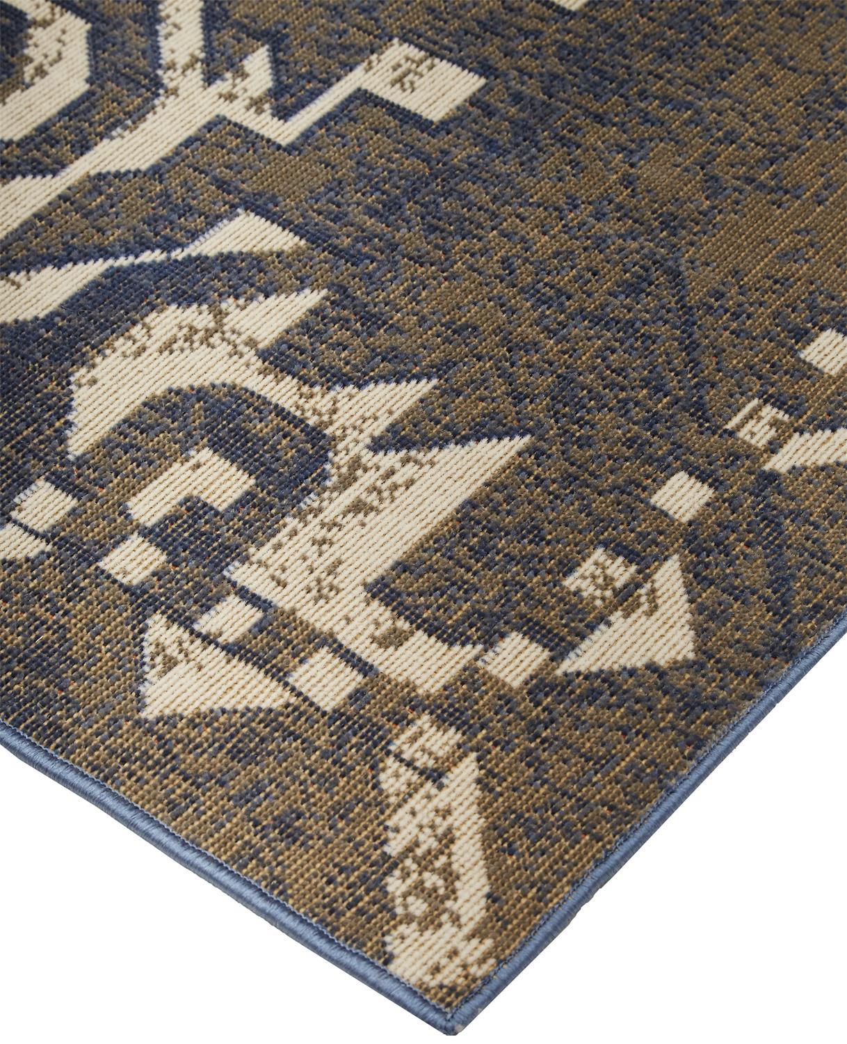 Foster 3758F Beige/Blue Rug - Baconco