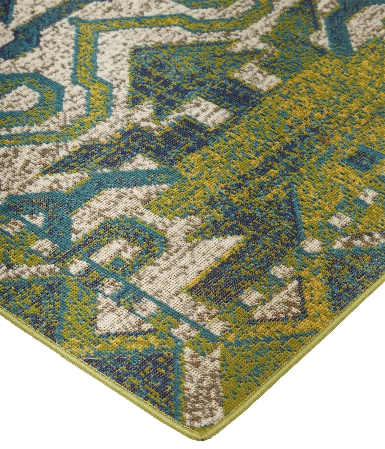 Foster 3758F Green/Blue Rug - Baconco