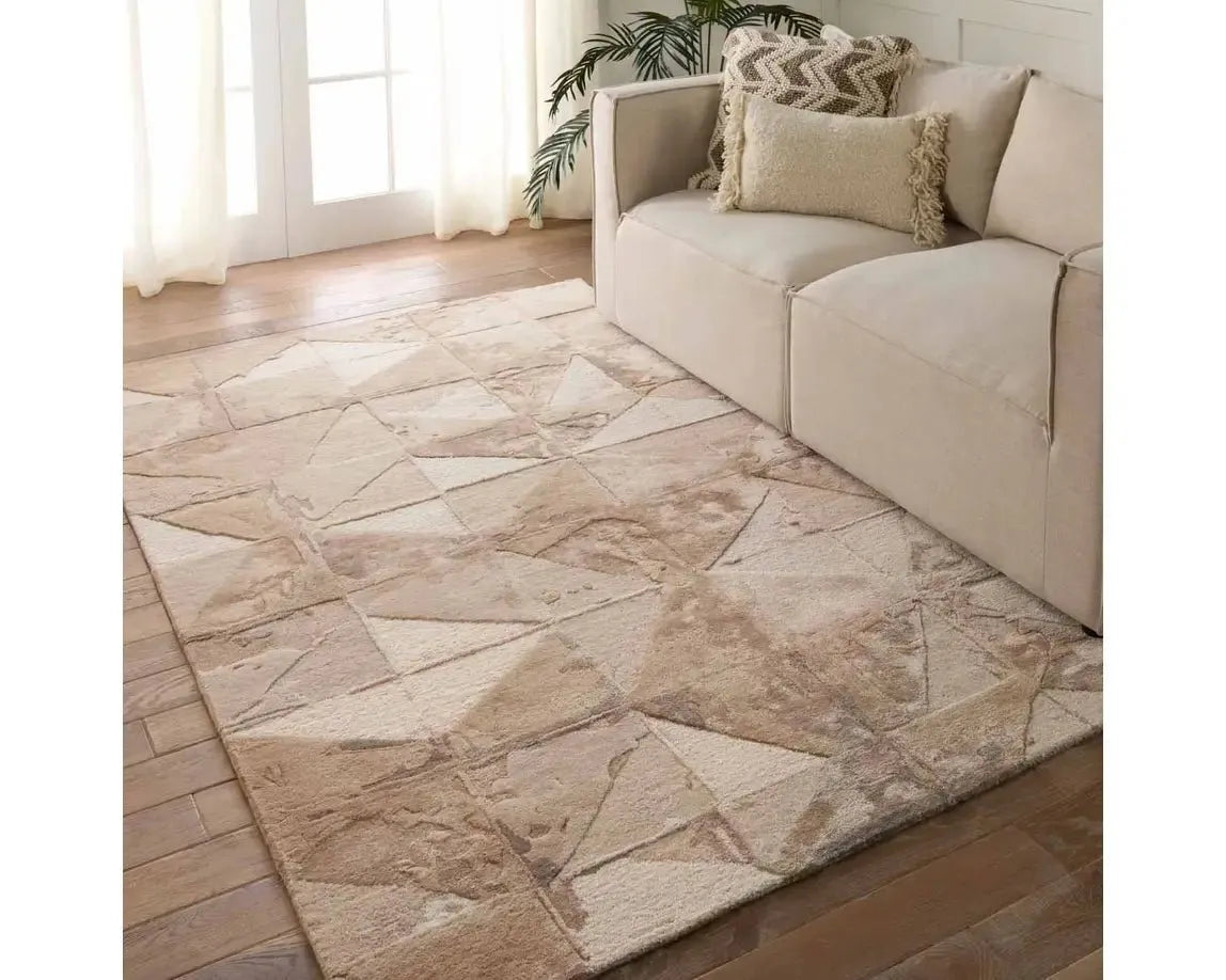 Fragment FRG06 Taupe/Cream Rug - Baconco