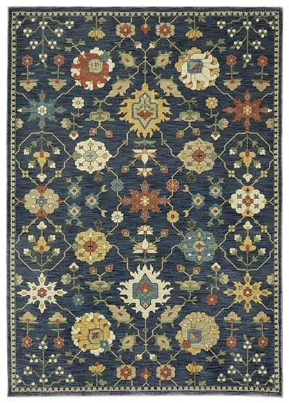 Francesca FR02L Blue Rug - Baconco