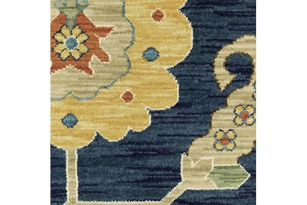 Francesca FR03F Blue/Multi Rug - Baconco