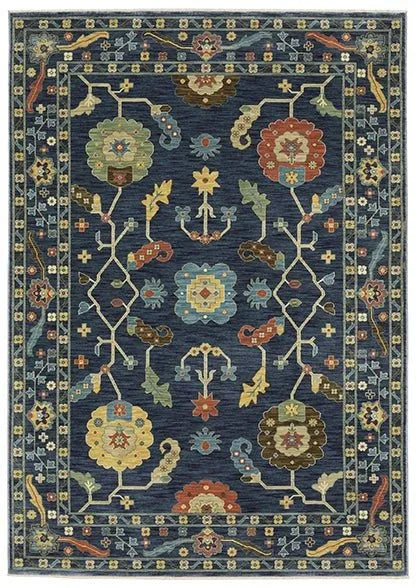 Francesca FR03F Blue/Multi Rug - Baconco