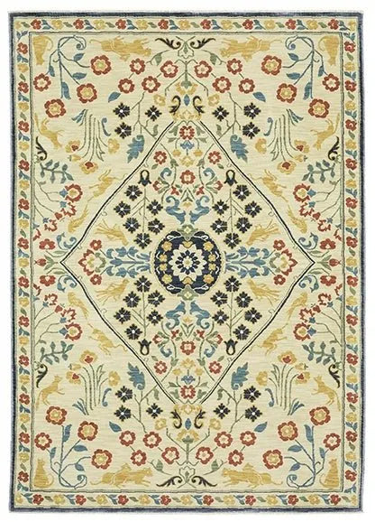 Francesca FR06B Ivory/Gold Rug - Baconco