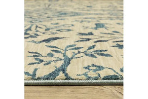 Francesca FR08H Blue/Ivory Rug - Baconco