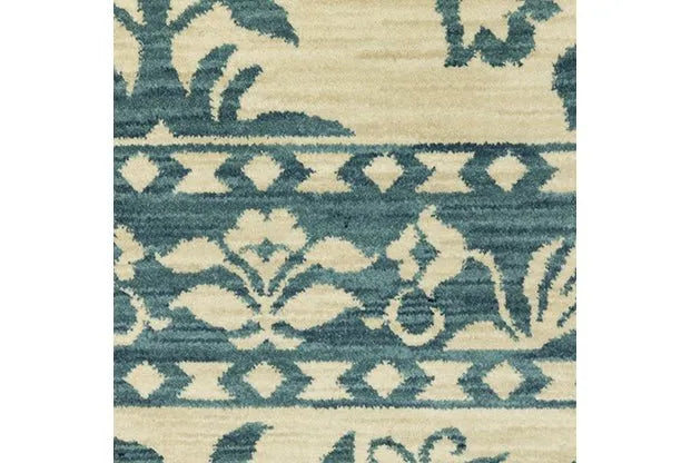 Francesca FR08H Blue/Ivory Rug - Baconco