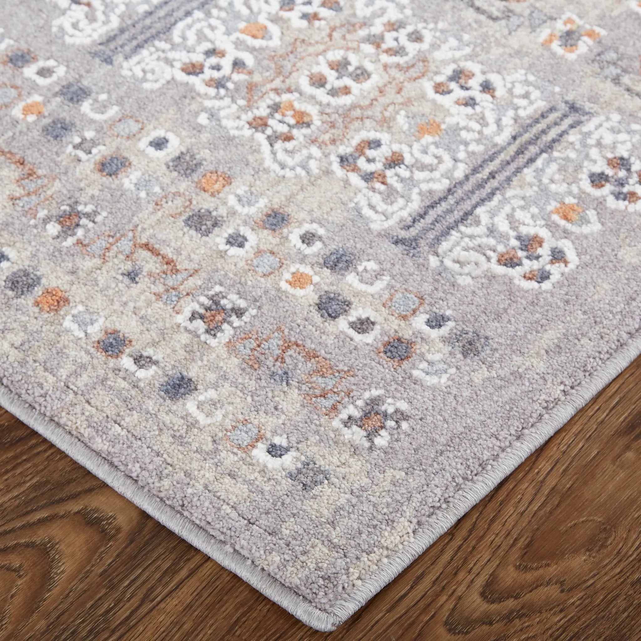 Francisco FRA39GCF Orange/Grey Rug - Baconco