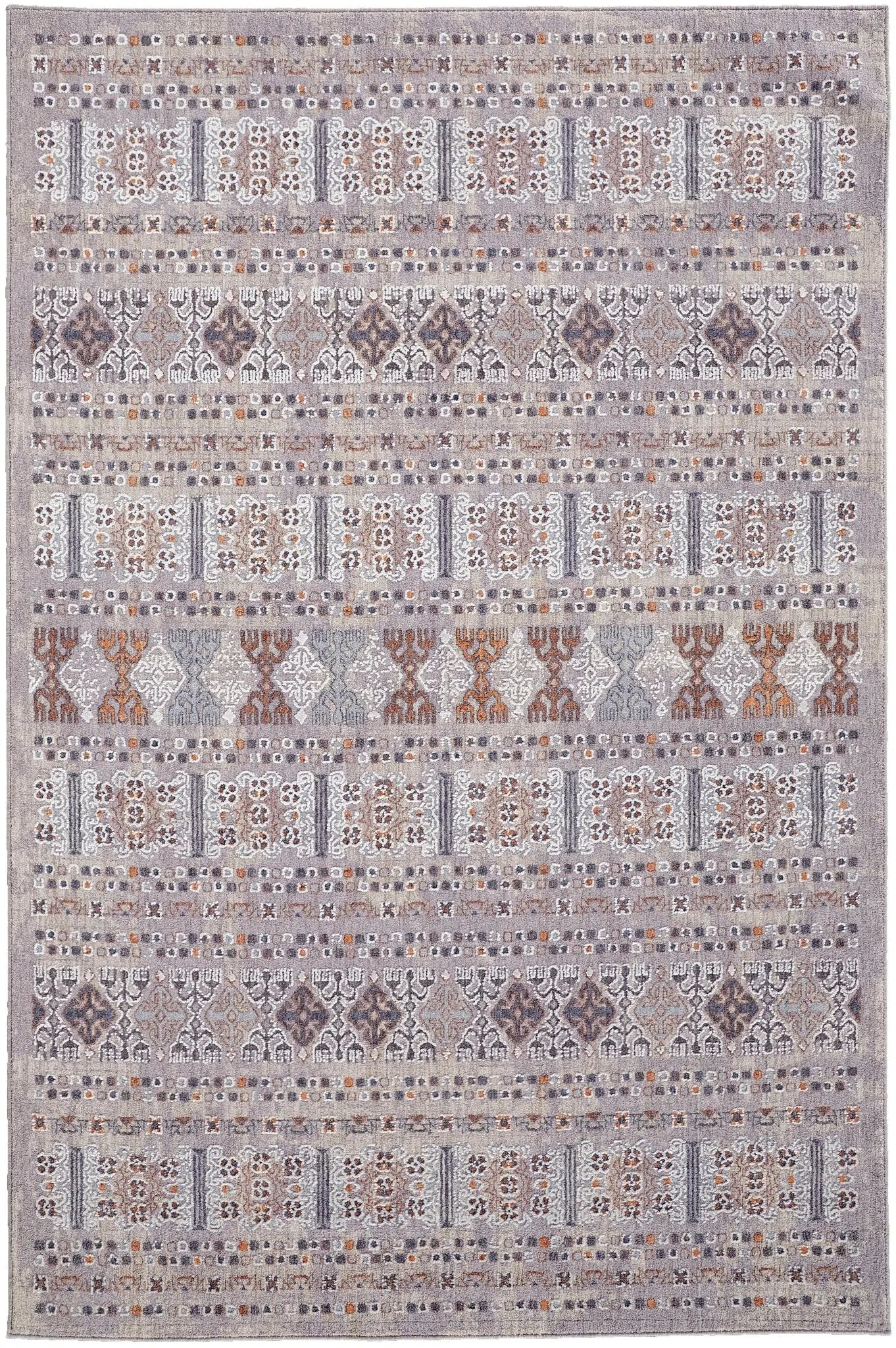 Francisco FRA39GCF Orange/Grey Rug - Baconco