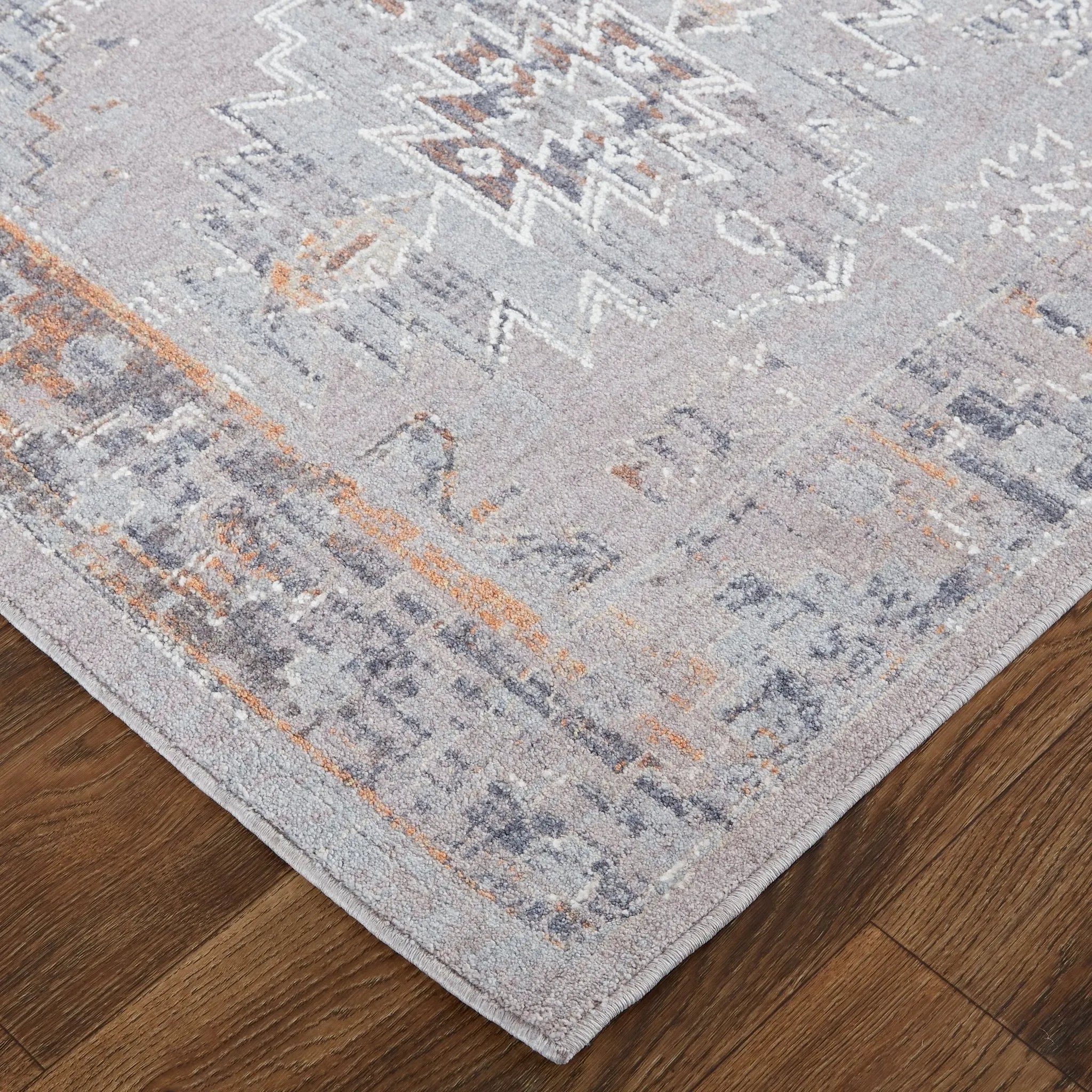 Francisco FRA39GEF Grey/Orange Rug - Baconco