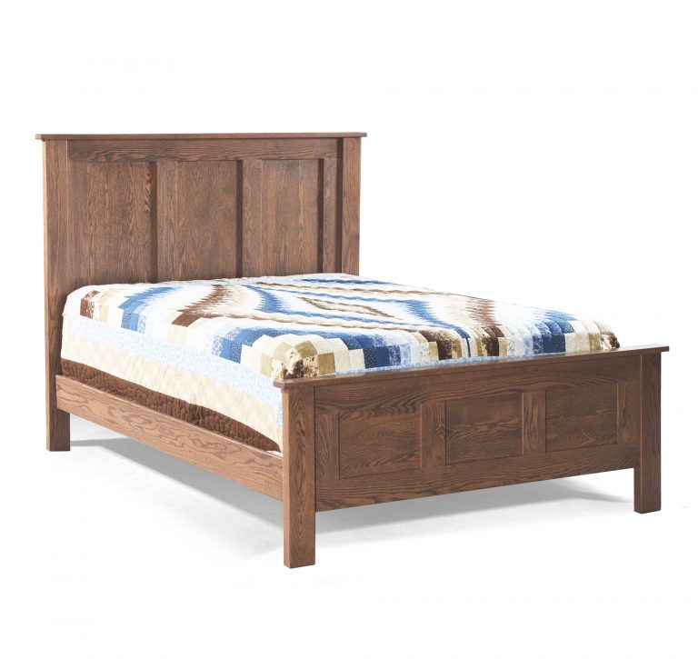 Franklin Oak Panel Bed - Baconco