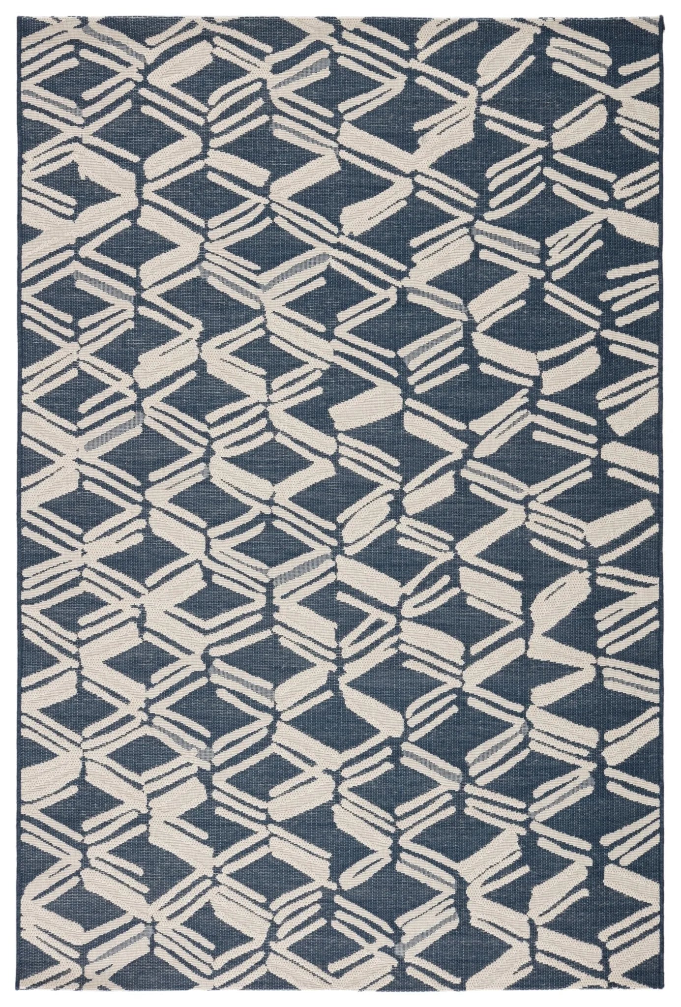 Fresno Fsn07 Caelum Navy/Cream Rug - Baconco