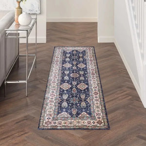 Fulton FUL01 Navy Area Rug - Baconco