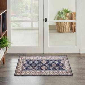 Fulton FUL01 Navy Area Rug - Baconco