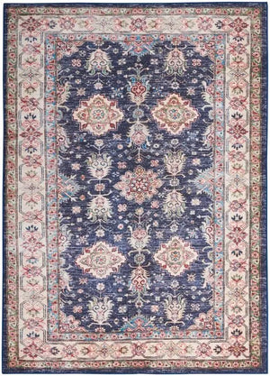 Fulton FUL01 Navy Area Rug - Baconco