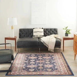 Fulton FUL01 Navy Area Rug - Baconco