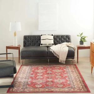 Fulton FUL01 Red Area Rug - Baconco