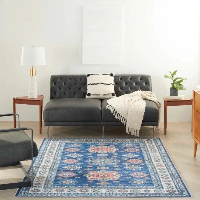 Fulton FUL02 Blue Area Rug - Baconco