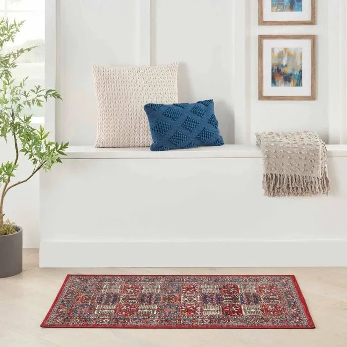 Fulton FUL05 Red Area Rug - Baconco