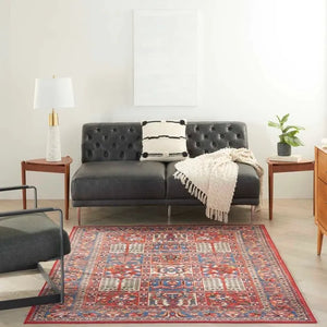 Fulton FUL05 Red Area Rug - Baconco