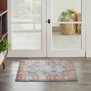 Fulton FUL08 Blue/Ivory Area Rug - Baconco