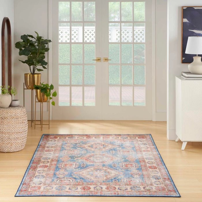 Fulton FUL08 Blue/Ivory Area Rug - Baconco