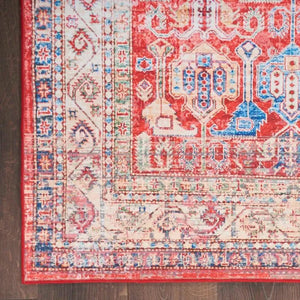 Fulton FUL09 Red Area Rug - Baconco