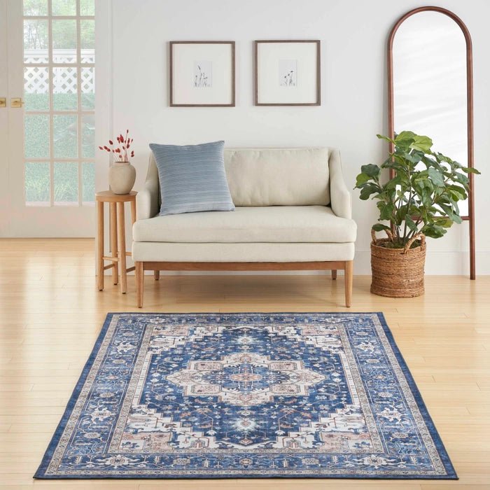 Fulton FUL10 Navy/Ivory Area Rug - Baconco