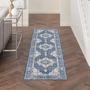 Fulton FUL10 Navy/Ivory Area Rug - Baconco