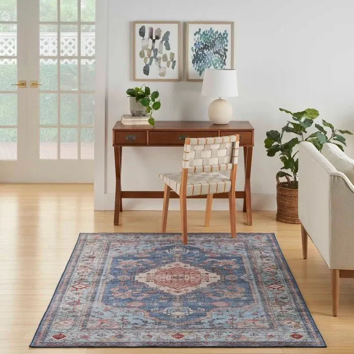 Fulton FUL11 Blue Area Rug - Baconco