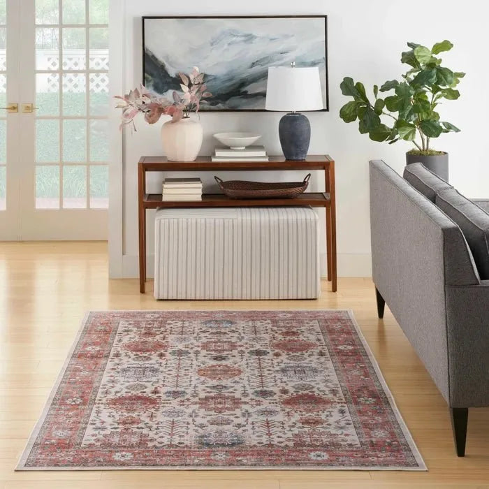 Fulton FUL12 Beige/Multi Area Rug - Baconco