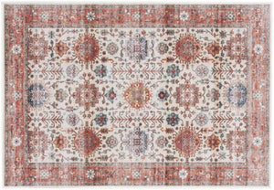 Fulton FUL12 Beige/Multi Area Rug - Baconco