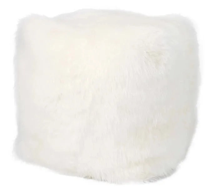 Fur FL100 White Pouf - Baconco