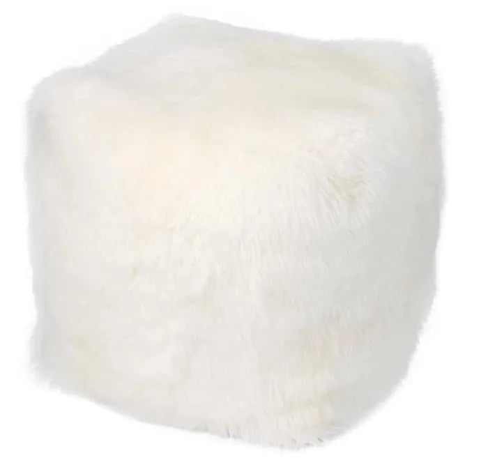 Fur FL100 White Pouf - Baconco