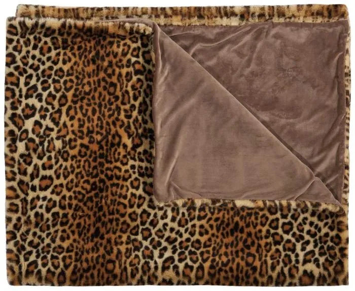 Fur FL102 Brown Throw Blanket - Baconco