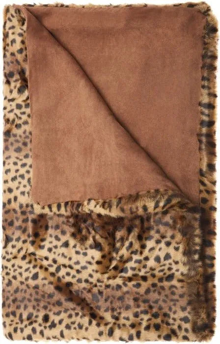 Fur N9371 Brown Throw Blanket - Baconco