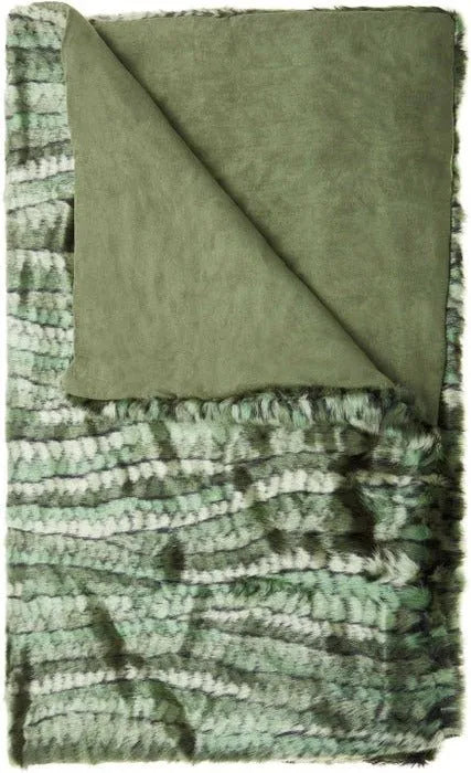 Fur N9551 Green Throw Blanket - Baconco