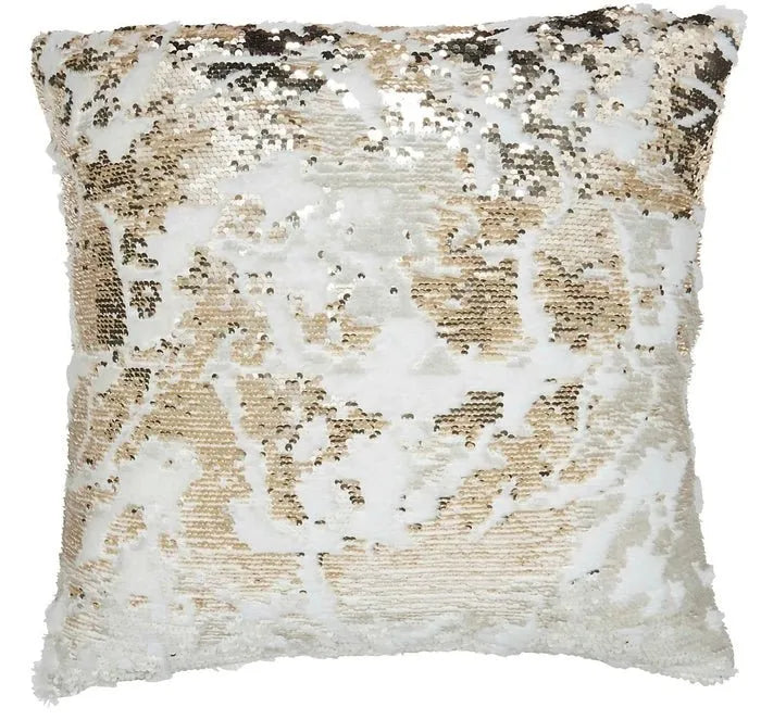 Fur VV201 Ivory Gold Pillow - Baconco