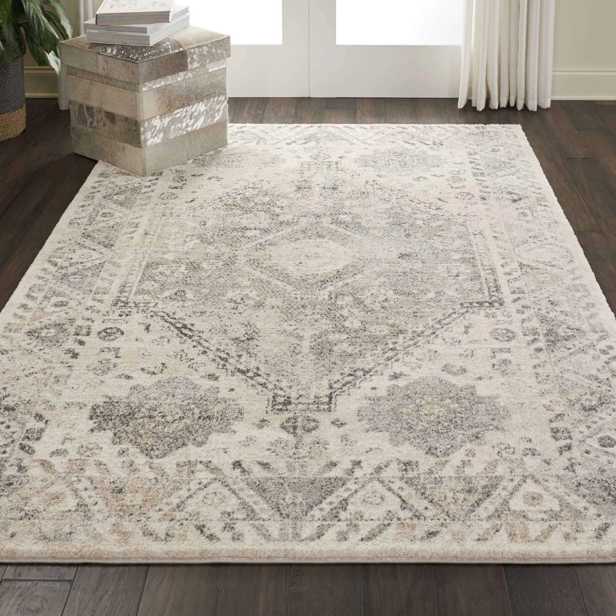 Fusion FSS11 Cream/Grey Rug - Baconco