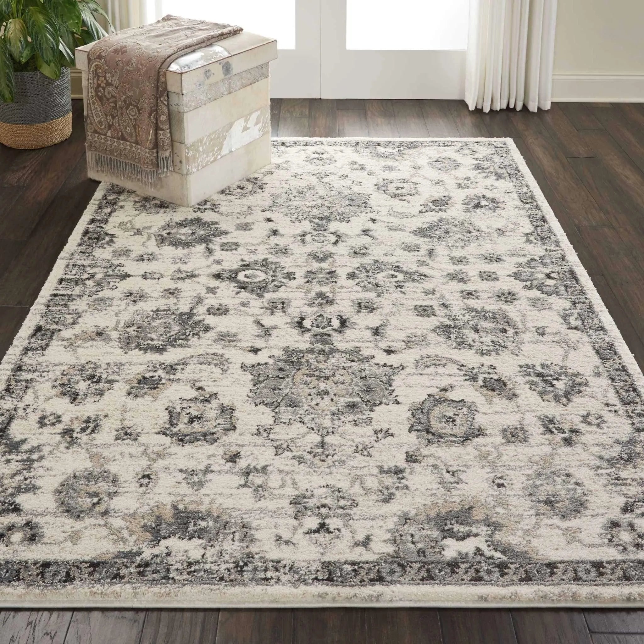 Fusion FSS15 Cream/Grey Rug - Baconco