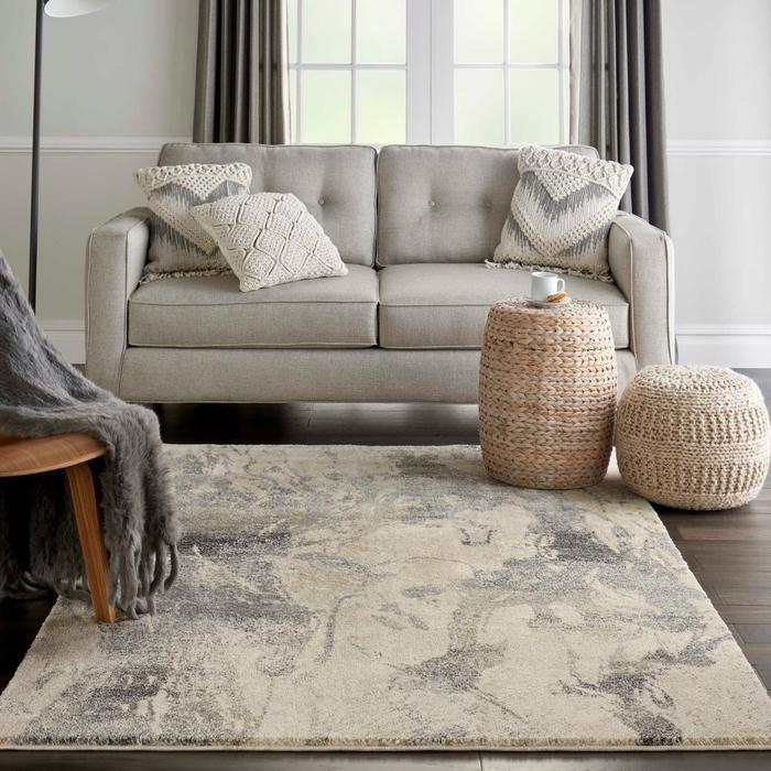 Fusion FSS16 Cream Grey Rug - Baconco