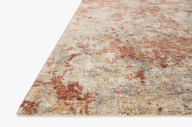 Gaia GAA-03 Taupe/Brick Rug - Baconco