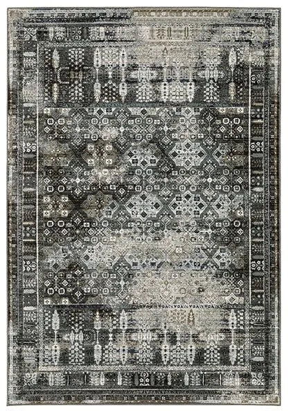 Gemini 70N Grey/Black Rug - Baconco